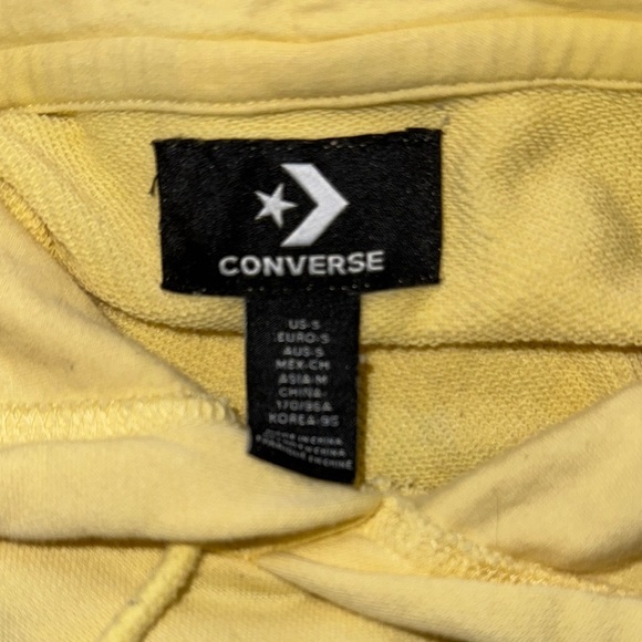 Converse Yellow Fleece Hoodie Sweatshirt - Picture 8 of 8